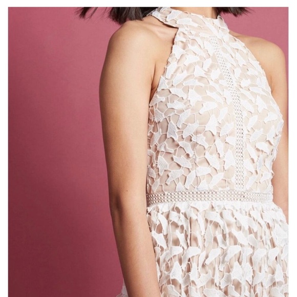 ModCloth Liza Luxe White Lace Halter Dress - Picture 3 of 9